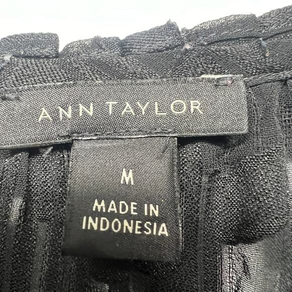 Ann Taylor Lace Workwear Office Career Party Elegant Classic Womens Top Medium - Picture 2 of 12